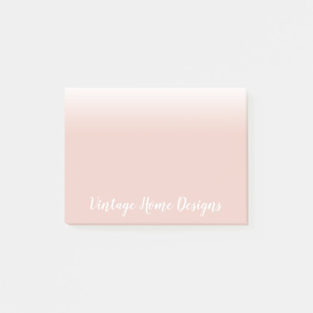 Soft Pink and White Ombre Post-it Notes (Front)