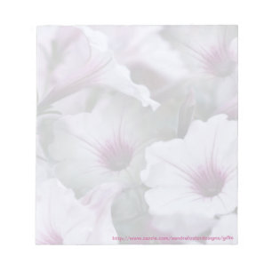 Soft Pink And White Petunias Notepad