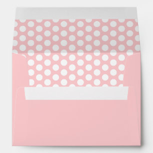Soft Pink and White Polka Dot Envelope