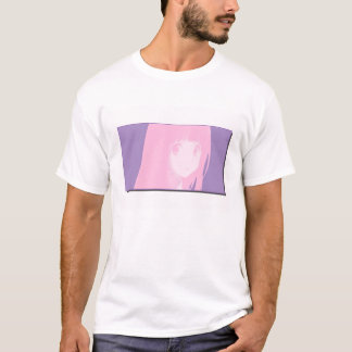 Soft Pink Anime Girl - Pastel Vaporwave Art T-Shirt