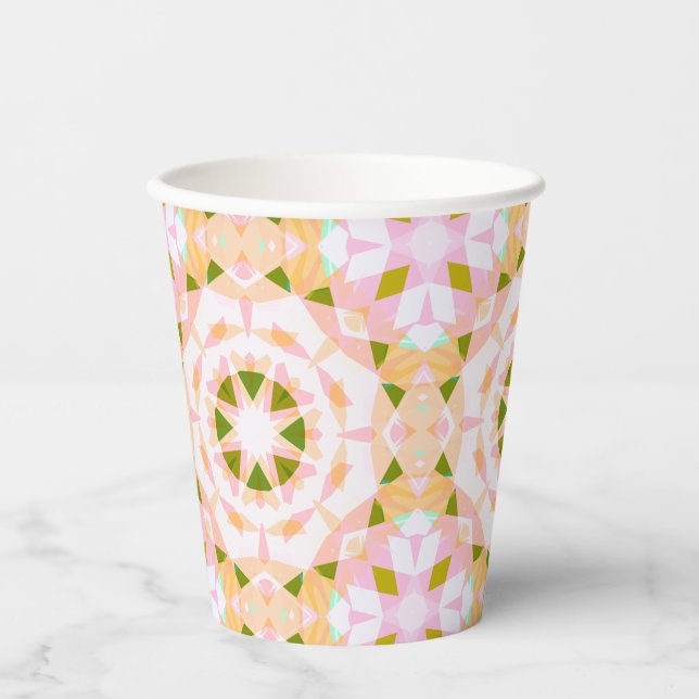 Soft Pink Blue Magic Star Halloween Rainbow Decor Paper Cups (Front)