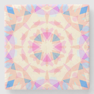 Soft Pink Blue Magic Star Halloween Rainbow Decor Stone Coaster