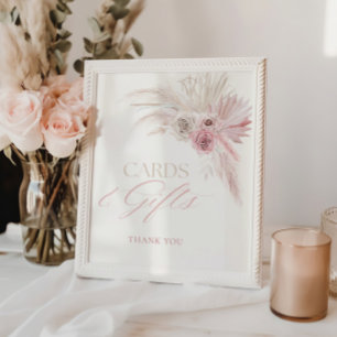 Soft Pink Boho Arch Cards and Gifts Poster