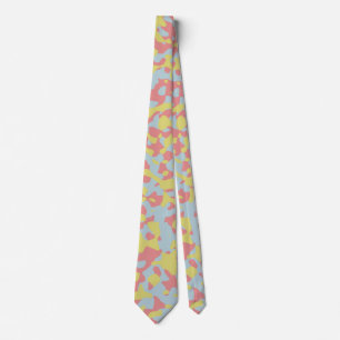 Soft Pink Camouflage in Light Green, Pale Purple Tie