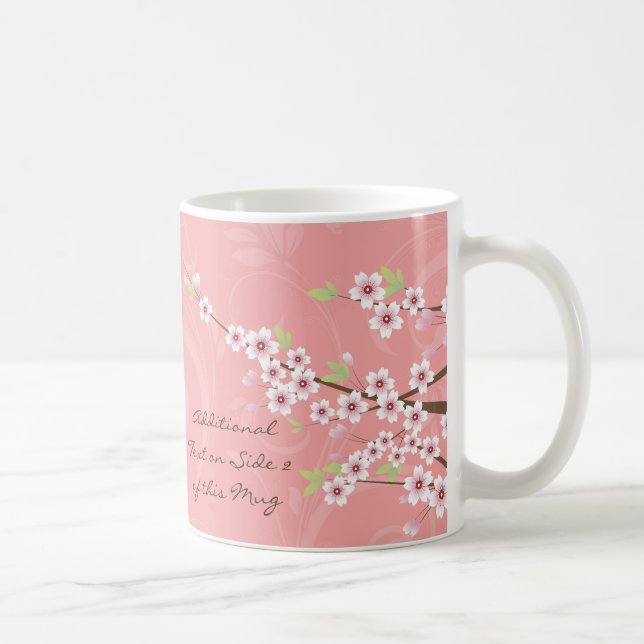 Soft Pink Cherry Blossom Coffee Mug (Right)