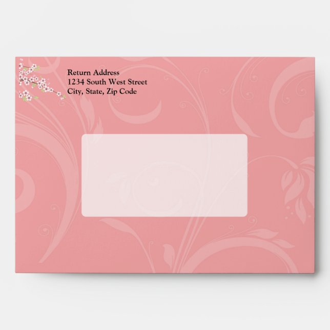 Soft Pink Cherry Blossom Envelopes (Front)