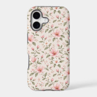 Soft Pink Cherry Blossom Floral Seamless Pattern