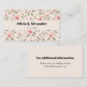 Soft Pink Cherry Blossom Floral Seamless Pattern Enclosure Card