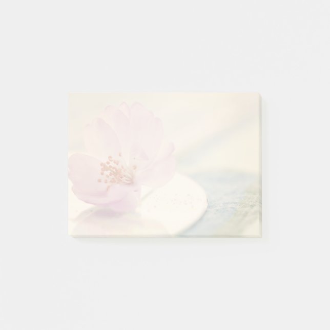 Soft Pink Cherry Blossom Flower Post-it Notes (Front)