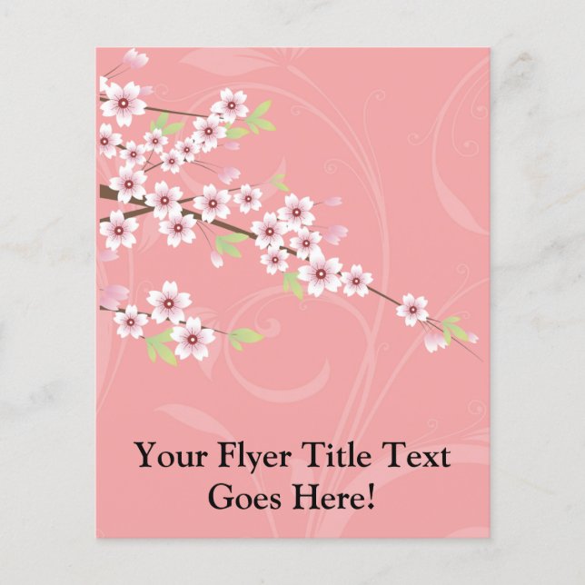 Soft Pink Cherry Blossom Flyer (Front)