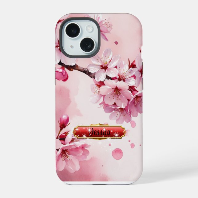 Soft Pink Cherry Blossoms iPhone / iPad case (Back)