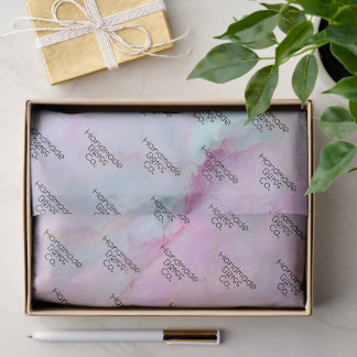 Soft Pink Colourful Marble Tissue Paper
