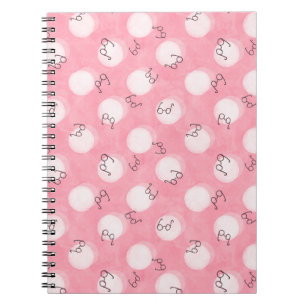 Soft Pink Cute Pattern – Minimal Aesthetic Polka Notebook