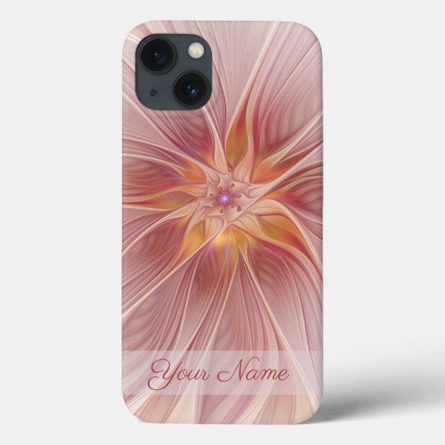Soft Pink Dream Abstract Fractal Art Flower Name Case-Mate iPhone Case (Back)