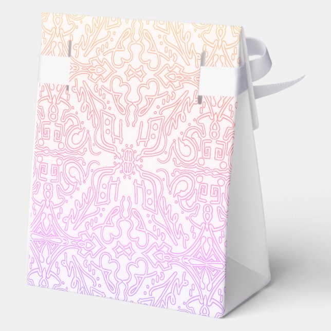 Soft Pink Dream Mandala pattern series Favour Box (Back)