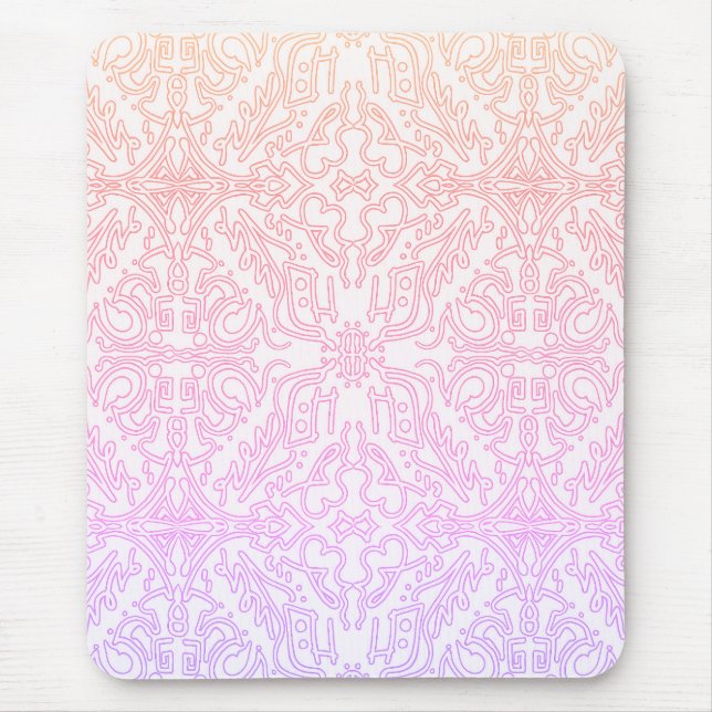 Soft Pink Dream Mandala pattern series Mouse Mat (Front)
