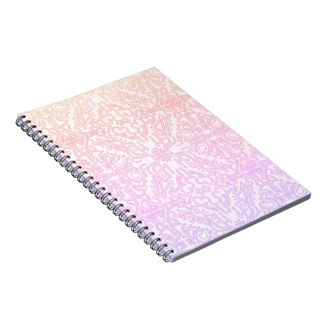 Soft Pink Dream Mandala pattern series Notebook (Right Side)