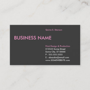 soft pink edge business card