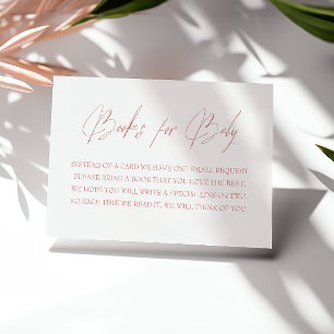 Soft Pink Elegant Books for Baby Enclosure Card