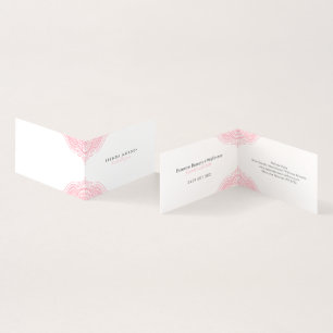 Soft pink elegant mandala business card