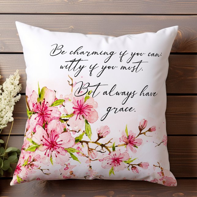 Soft Pink Elegant Spring Flowering Tree Southern Cushion (Creator Uploaded)