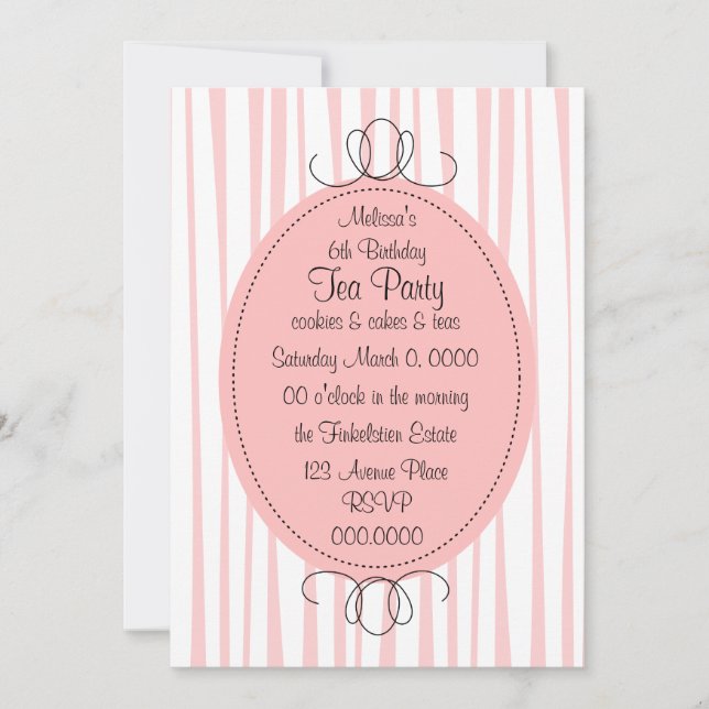 Soft Pink Emblem Invitation (Front)