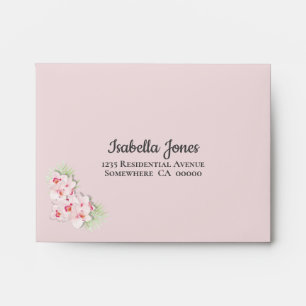 Soft Pink Envelope with Pink Floral Lining