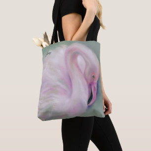 Soft Pink Flamingo Pastel Personalised Tote Bag