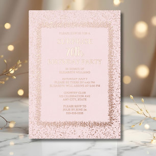 Soft Pink Floral 70th Custom Surprise Birthday