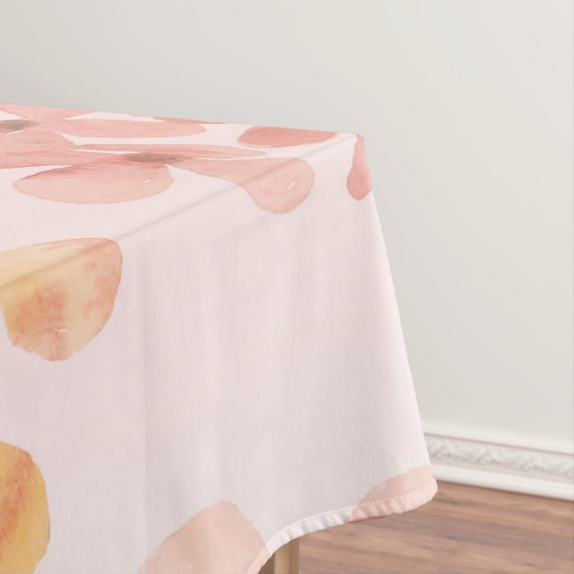 Soft Pink Floral Blossom Dining Tablecloth (In Situ)