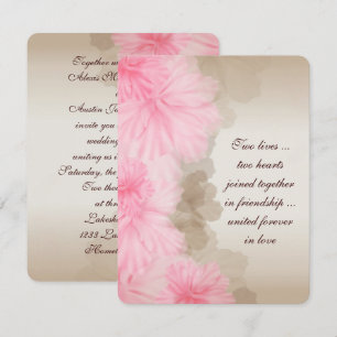 Soft Pink Floral Border Invitation