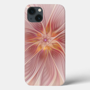 Soft Pink Floral Dream Abstract Fractal Art Flower iPhone 13 Case