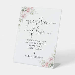 Soft Pink Floral Generation of Love Sign