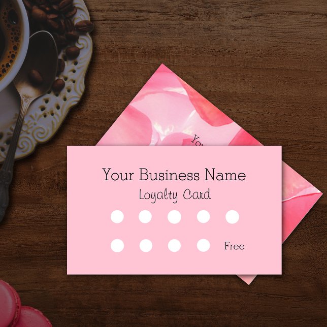 Soft Pink Floral  Loyalty Card (Creator Uploaded)