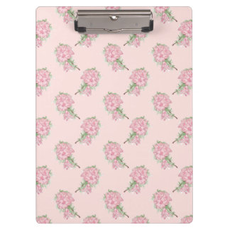 Soft Pink Floral Pattern | Romantic Flower Clipboard