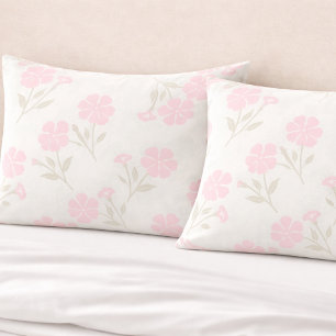 Soft Pink Floral Pillowcase