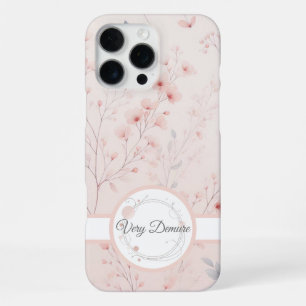 Soft Pink Floral Serenity: Classy and Demure iPhone 16 Pro Max Case