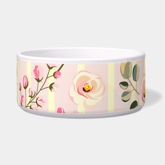 Soft Pink Floral Stripe Pattern (Front)