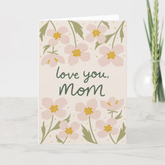 Soft Pink Flowers Mother's Day Card