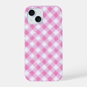 Soft Pink Gingham Check Pattern Phone Case