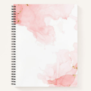 Soft Pink Glitter Watercolor Background Notebook