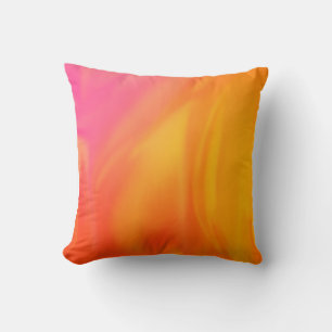 Soft pink Gradient orange  Abstract Multi Color Cushion