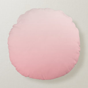 Soft pink gradient round cushion
