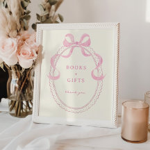 Soft Pink Hand Drawn Bow Frame Books Gifts