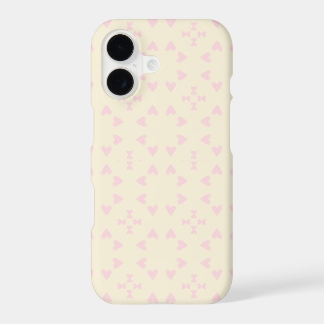 Soft Pink Heart Pattern – Cute Aesthetic Seamless  (Back)