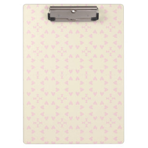 Soft Pink Heart Pattern – Cute Aesthetic Seamless  Clipboard