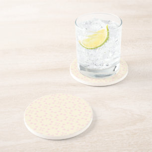 Soft Pink Heart Pattern – Cute Aesthetic Seamless Coaster