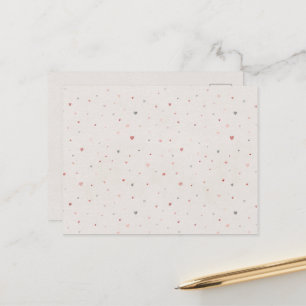 Soft Pink Hearts Pattern Postcard