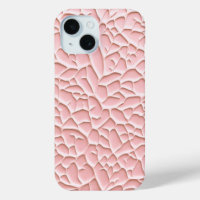 Soft Pink iPhone Case with Textured Relief