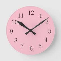 Soft Pink Kitchen Wall Clock